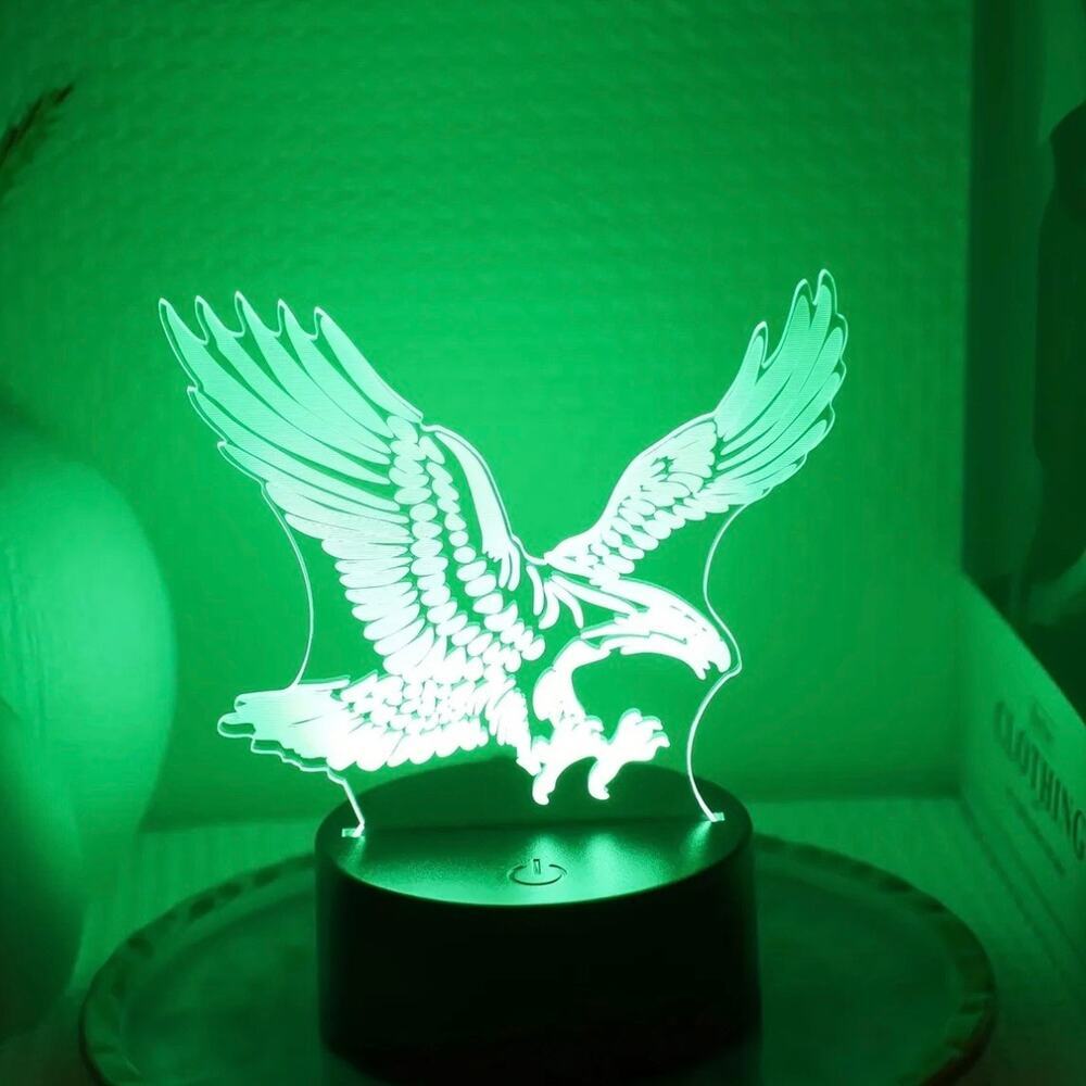 Laser Cut Philadelphia Eagles Color Changing Light